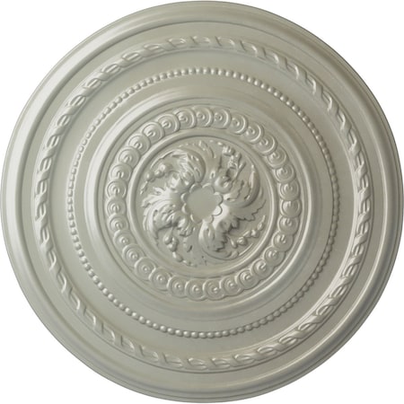 Ekena Millwork Pearl Ceiling Medallion (Fits Canopies up to 1 7/8"), Hand-Painted Flash Copper, 26 1/4"OD x 1 1/2"P CM26PEFCS